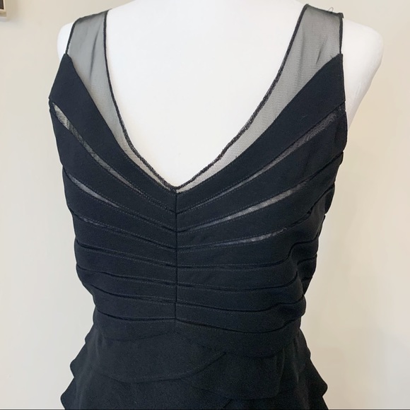 Eliza J Illusion Top Tiered Ruffle Dress 8 - Picture 2 of 7